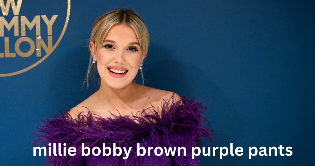 millie bobby brown purple pants